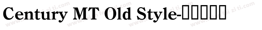 Century MT Old Style字体转换